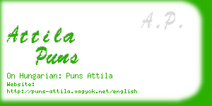 attila puns business card